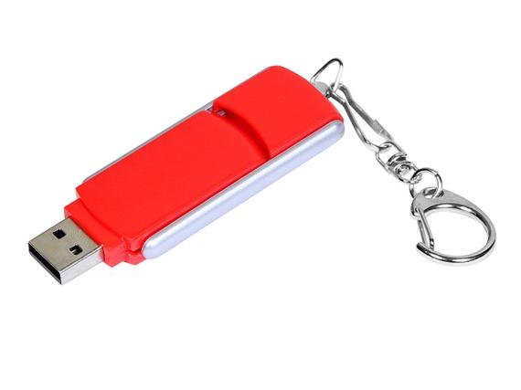 USB 2.0- флешка промо на 16 Гб с прямоугольной формы с выдвижным механизмом