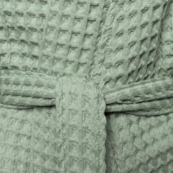 Халат вафельный женский Boho Kimono, зеленая мята, размер M (44-46)