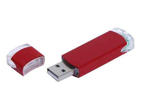 USB 2.0- флешка промо на 4 Гб прямоугольной классической формы