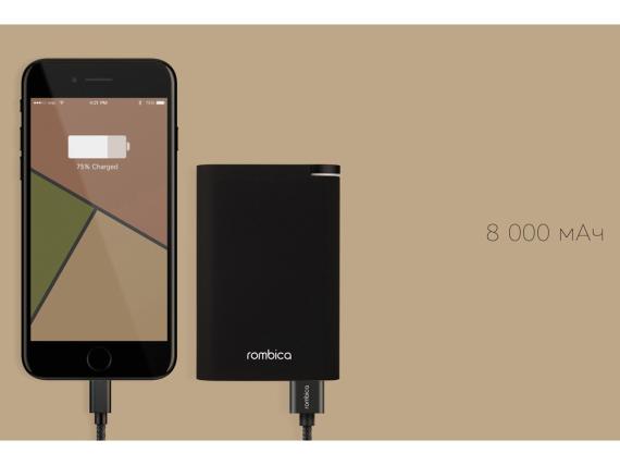 Внешний аккумулятор «NEO Alfa Black», 8000mAh