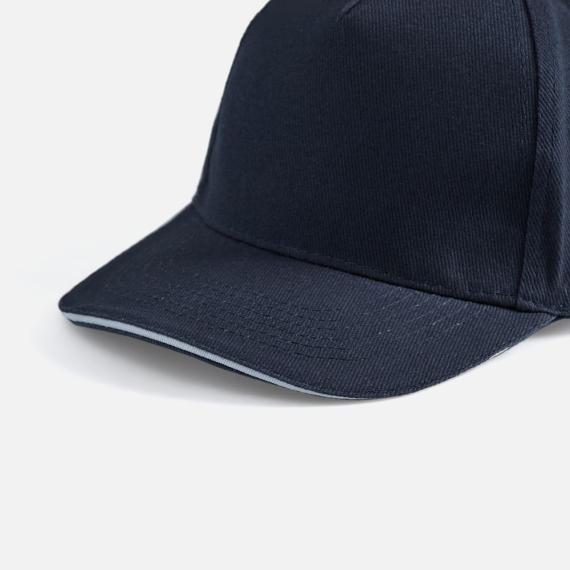 Бейсболка Long Beach, темно-синяя с белым