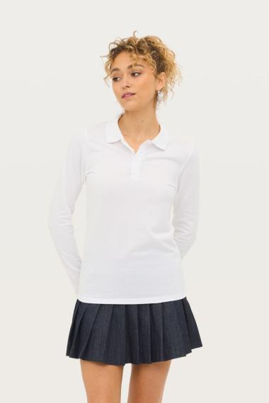 Рубашка поло женская с длинным рукавом Perfect LSL Women ярко-синяя, размер XXL