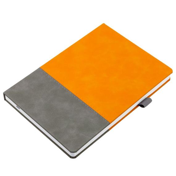 Ежедневник Horizon, недатированный, серый с оранжевым