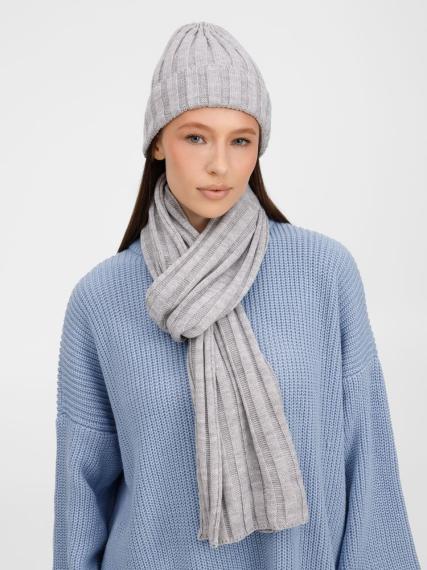 Шарф Metelitsa, серебристо-серый меланж