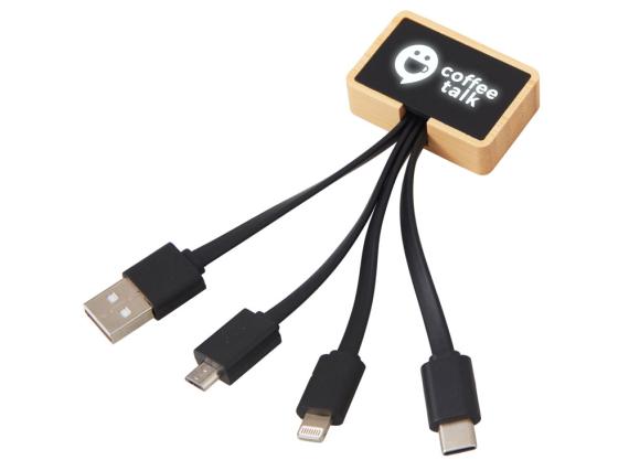 Кабель 3-в-1 с подсветкой лого «Reedia S6»