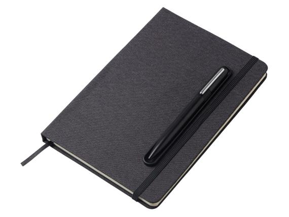 Блокнот А5 «NotaBene» с металлической шариковой ручкой и подставкой для телефона