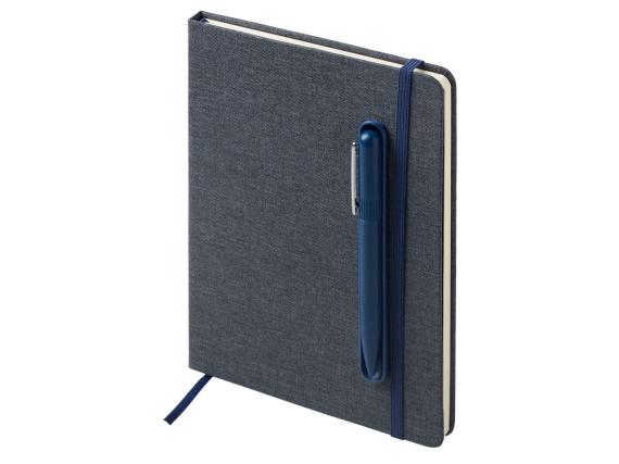 Блокнот А5 «NotaBene» с металлической шариковой ручкой и подставкой для телефона