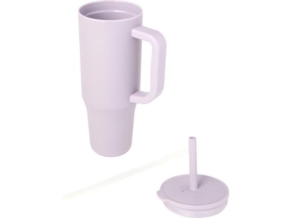 Герметичная термокружка «Brady» с силиконовой трубочкой, переработанная сталь, 900 мл