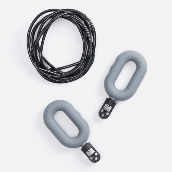 Мультифункциональная скакалка с эспандером Multi McFly, серая