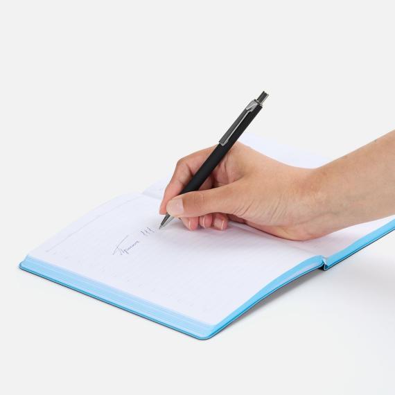 Ручка шариковая Lobby Soft Touch Chrome, черная