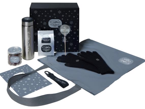 Подарочный набор «Re:Breathe» с перчатками, термосом и чаем