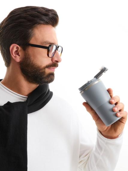 Термостакан Sapporo без логотипа, серый