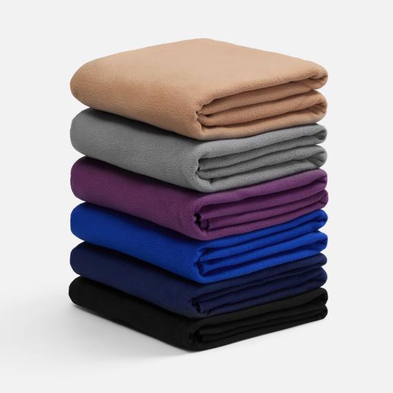 Флисовый плед Warm&Peace, ярко-синий