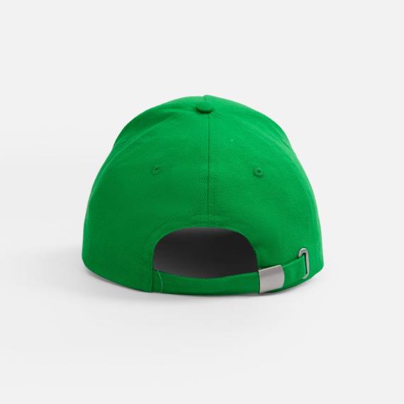 Бейсболка Classic 2.0, ярко-зеленая с белым кантом