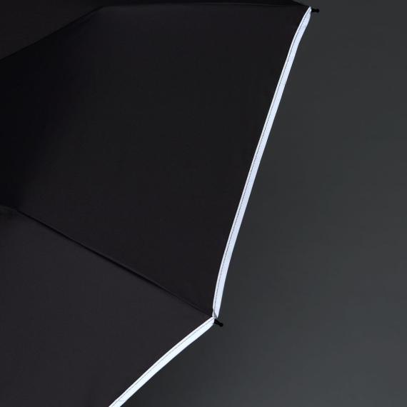 Зонт обратного сложения Norsken с фонариком, черный