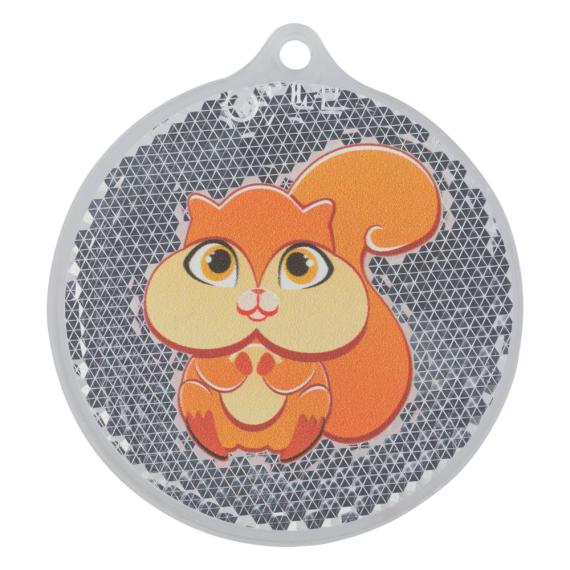 Пешеходный светоотражатель «Круг», неон-желтый