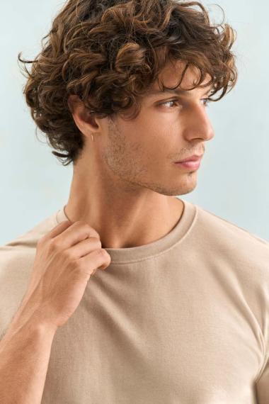 Футболка унисекс Regent 150, серо-бежевая, размер 3XL