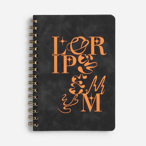 Ежедневник Spiral, недатированный, черный