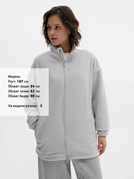 Куртка флисовая унисекс Nebo, светло-серая, размер XL