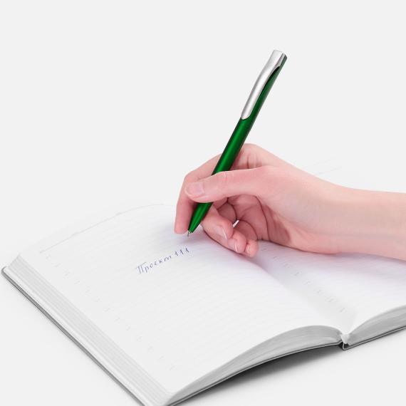 Ручка шариковая Pin Silver, зеленый металлик