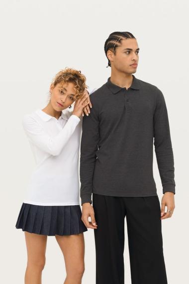 Рубашка поло мужская с длинным рукавом Perfect LSL Men красная, размер XXL