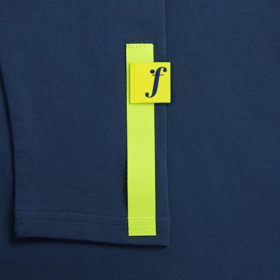 Футболка оверсайз с двойным рукавом Kosmos, темно-синяя, размер M/L