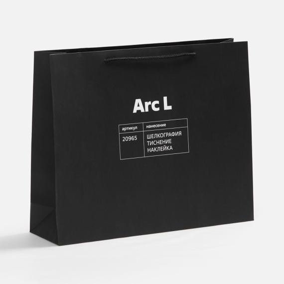 Пакет бумажный Arc L, черный