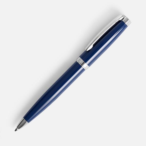 Ручка шариковая Letra Chrome, глянцевая, темно-синяя