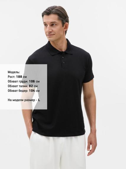 Рубашка поло мужская Prescott men 170 черная, размер XL